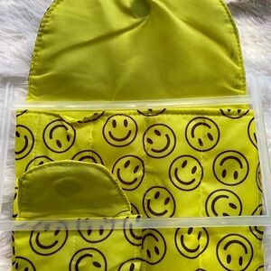 Moon Cake Quilted Tech Case Set For Laptop Tablet & Phone bag smiley faces